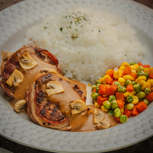 Salisbury Steak with Bacon